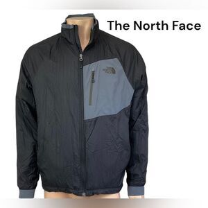 The North Face Hyvent Black Grey Full Zip Long Sleeve Jacket L